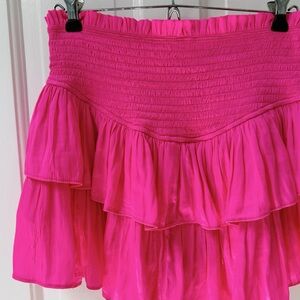 Mustard Seed Pink Mini Ruffle Skirt
